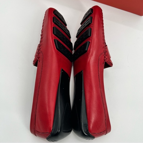 NWT Robert Zur Petra Loafer Vermillon Leather Shoe Slip On Y2K Moccasin Red 8.5 - Picture 5 of 10